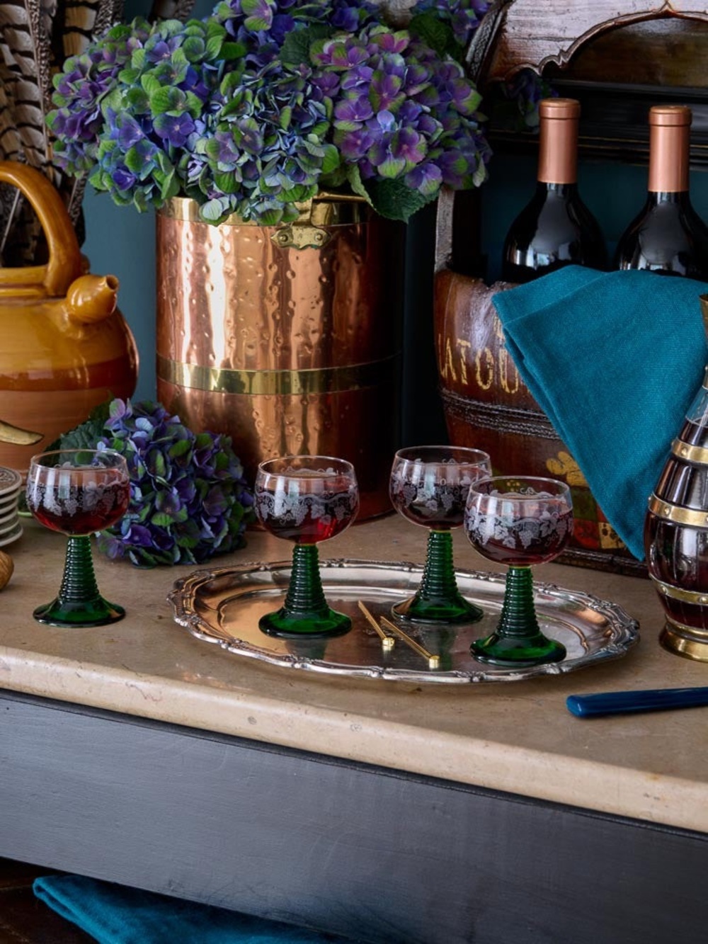 vintage Luminarc Roemer wine glasses Set of 5